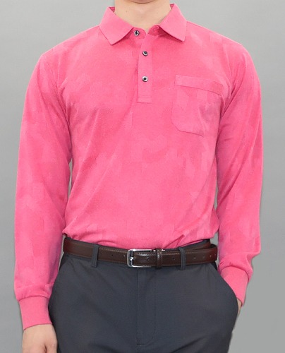 두번째청춘,주인봄에 입으면 좋은 화사한 컬러감으로 멋스러운 카라 티셔츠B(핑크)